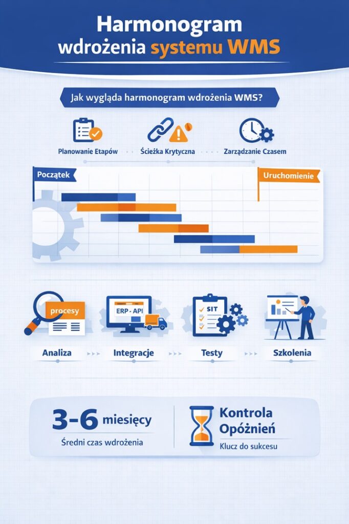 harmonogram wdrożenia systemu WMS – etapy wdrożeniowe