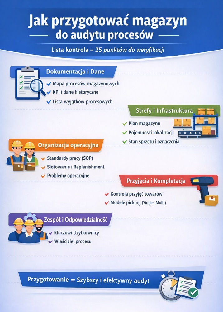 przygotowanie magazynu do audytu procesów