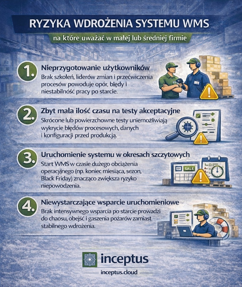 ryzyka wdrożeniowe wms